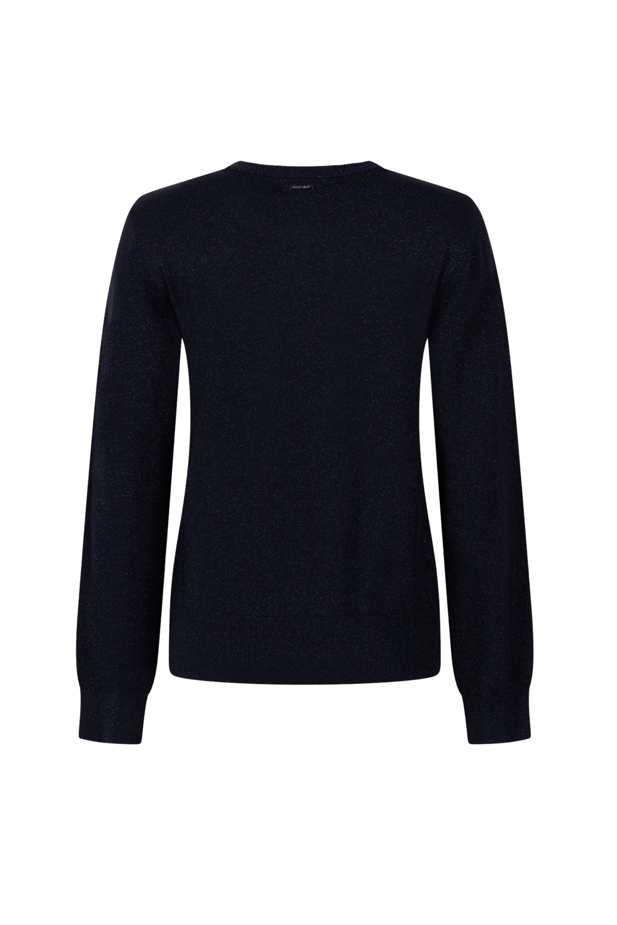 Zoso Ruby Navy trui voor dames, donkerblauwe knitwear met ronde hals en lange mouwen, casual en comfortabel.