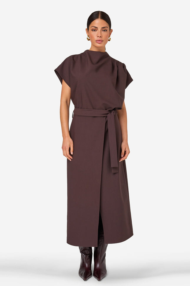 Jurk Delara Dark Brown