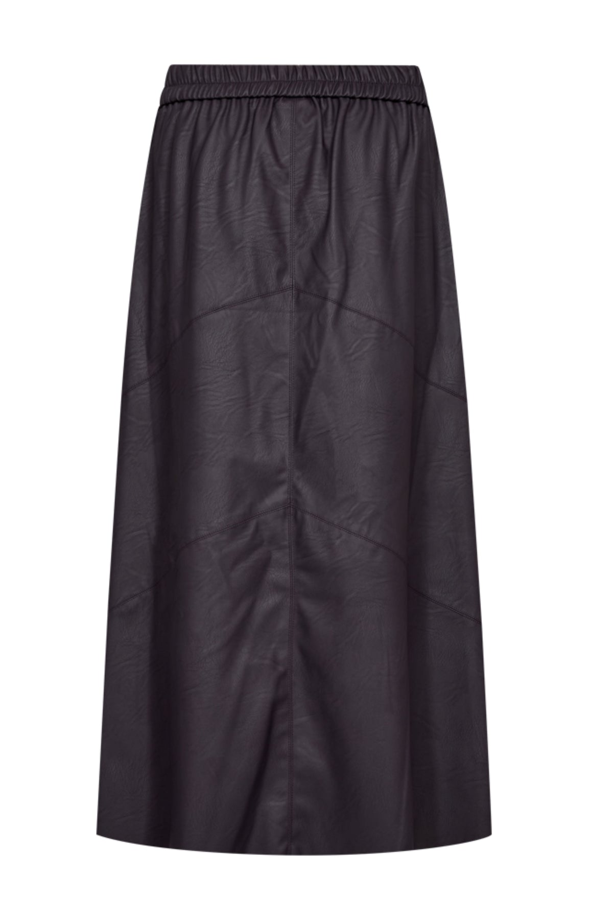 Donkere Fqharley Nightshade rok van Freequent met bloemenprint en tailleband, gedragen door een model.