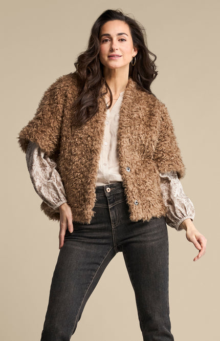 Blouse Embroidery Light Truffle SRB5152