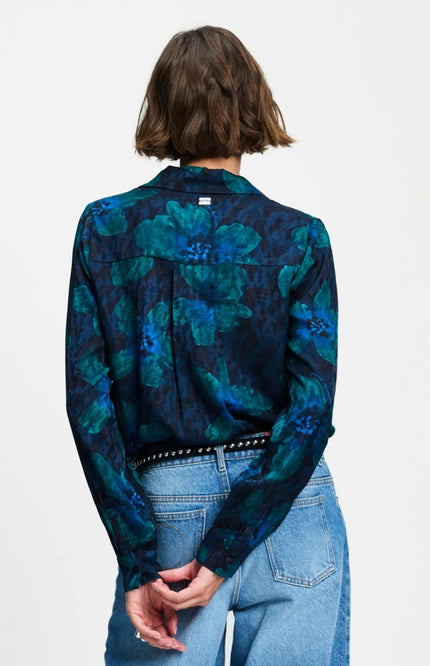 Blouse Mila Bloom Teal Green SP9794
