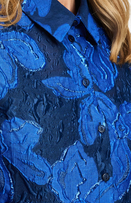 Blouse Jade Bloom Cobalt Blue SP9791