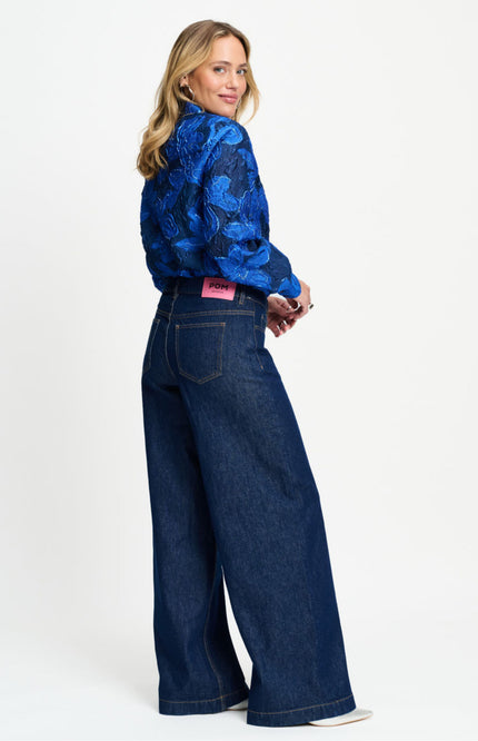 Blouse Jade Bloom Cobalt Blue SP9791