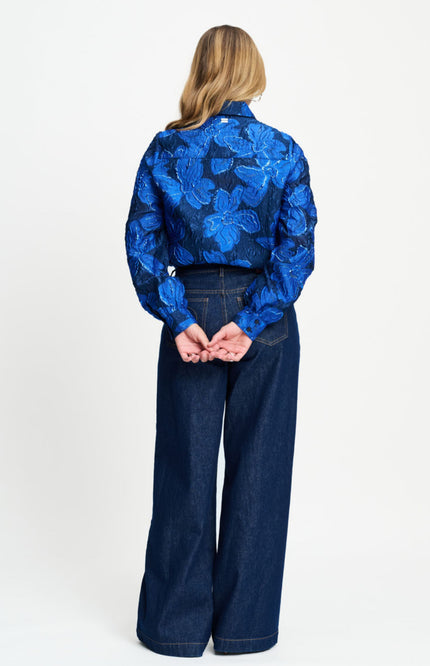 Blouse Jade Bloom Cobalt Blue SP9791