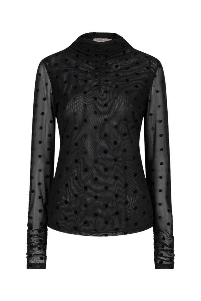 Top Mesh Polka Dot Black W26.30710
