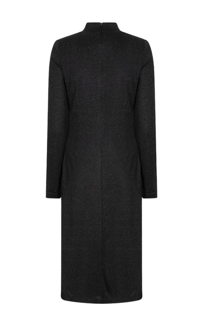 Jurk Gathering Lurex Stretch Black W26.28701
