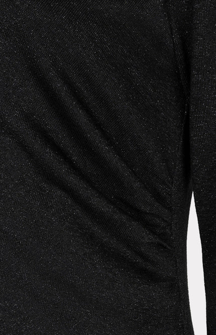 Jurk Gathering Lurex Stretch Black W26.28701