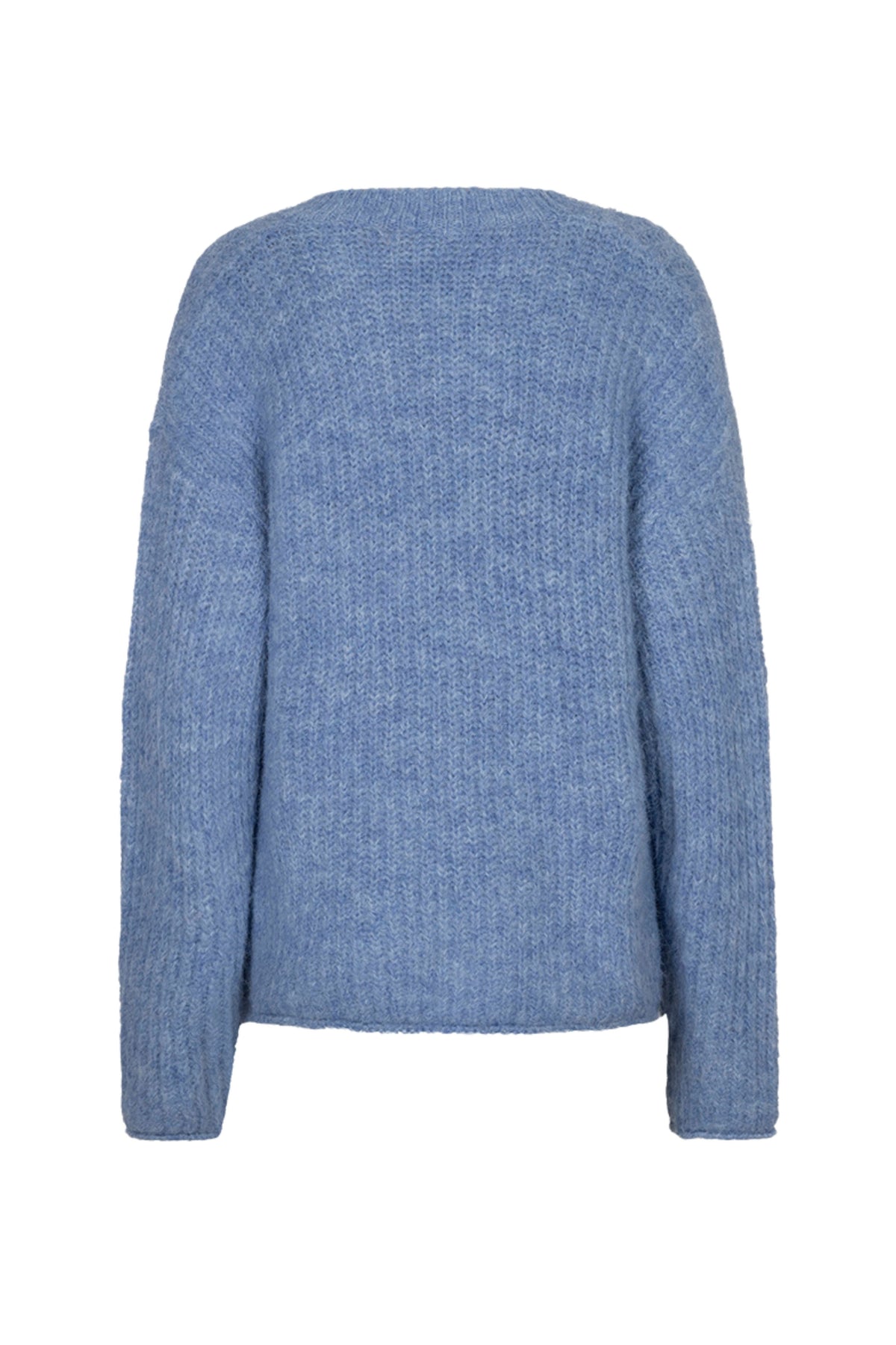 Donkerblauwe fancy knopen vest van EsQualo met stijlvolle details, gedragen door Monique.