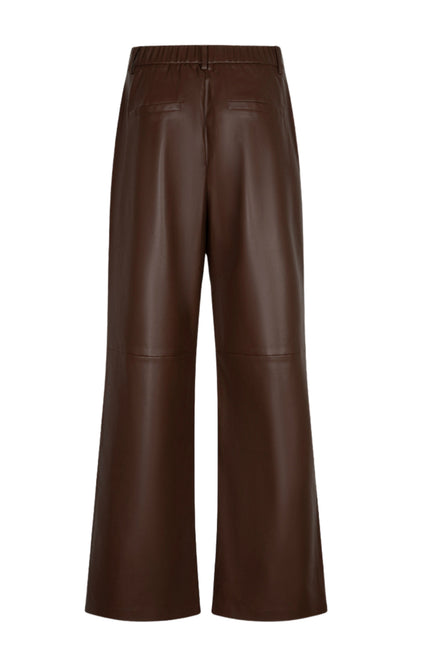 Broek Wide PU Coffee W26.11701