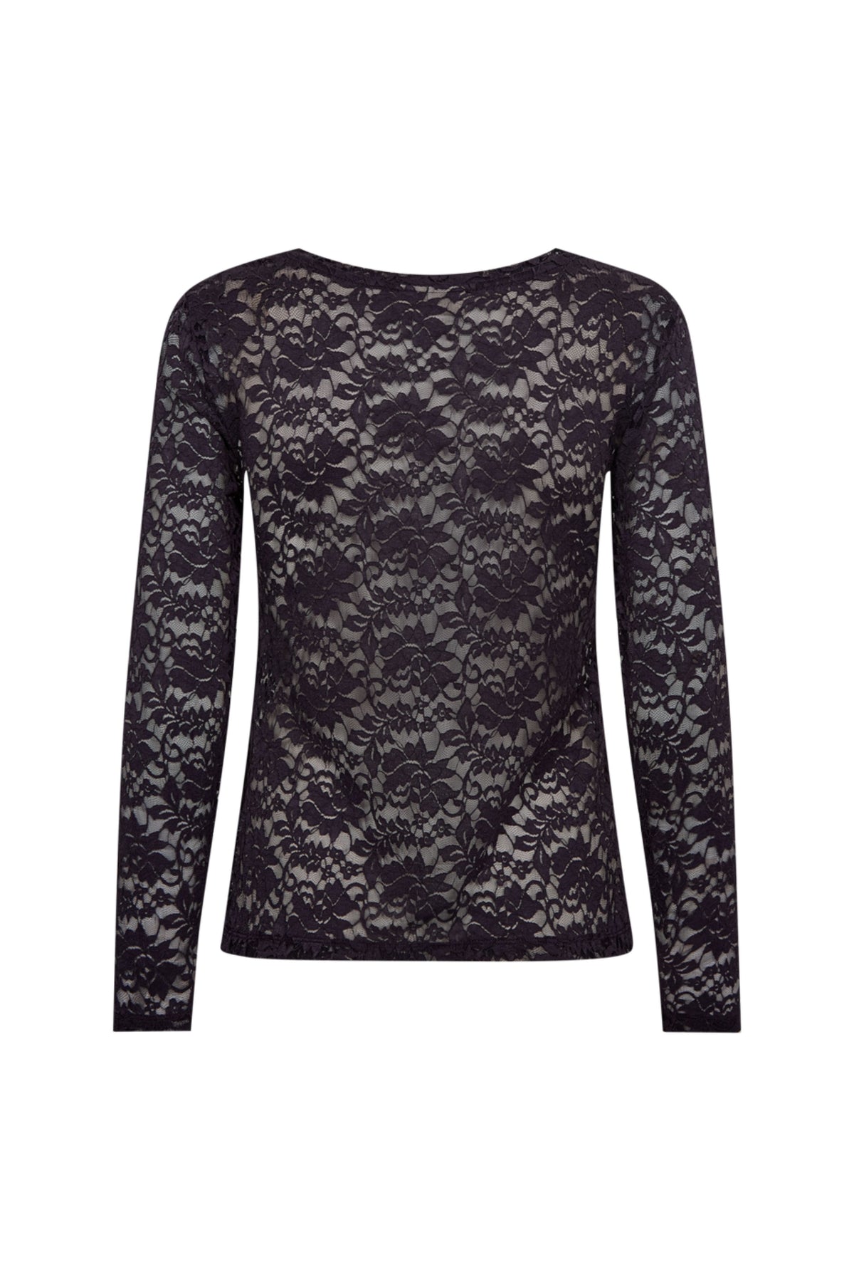 Freequent Top Fqsaldo Nightshade 211541, lichtblauwe blouse met lange mouwen en knoopsluiting, gedragen door een model.