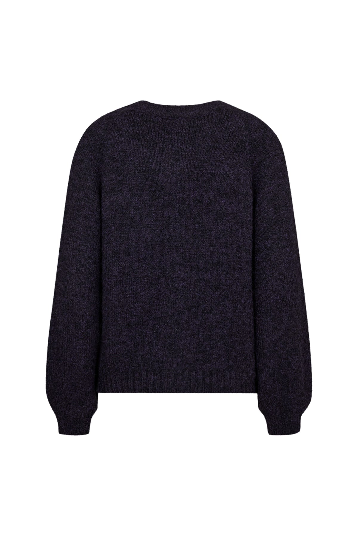 Fqlouisa Nightshade Melange Freequent vest, zachte gebreide stof met geribbelde details, casual en comfortabel voor dagelijks gebruik