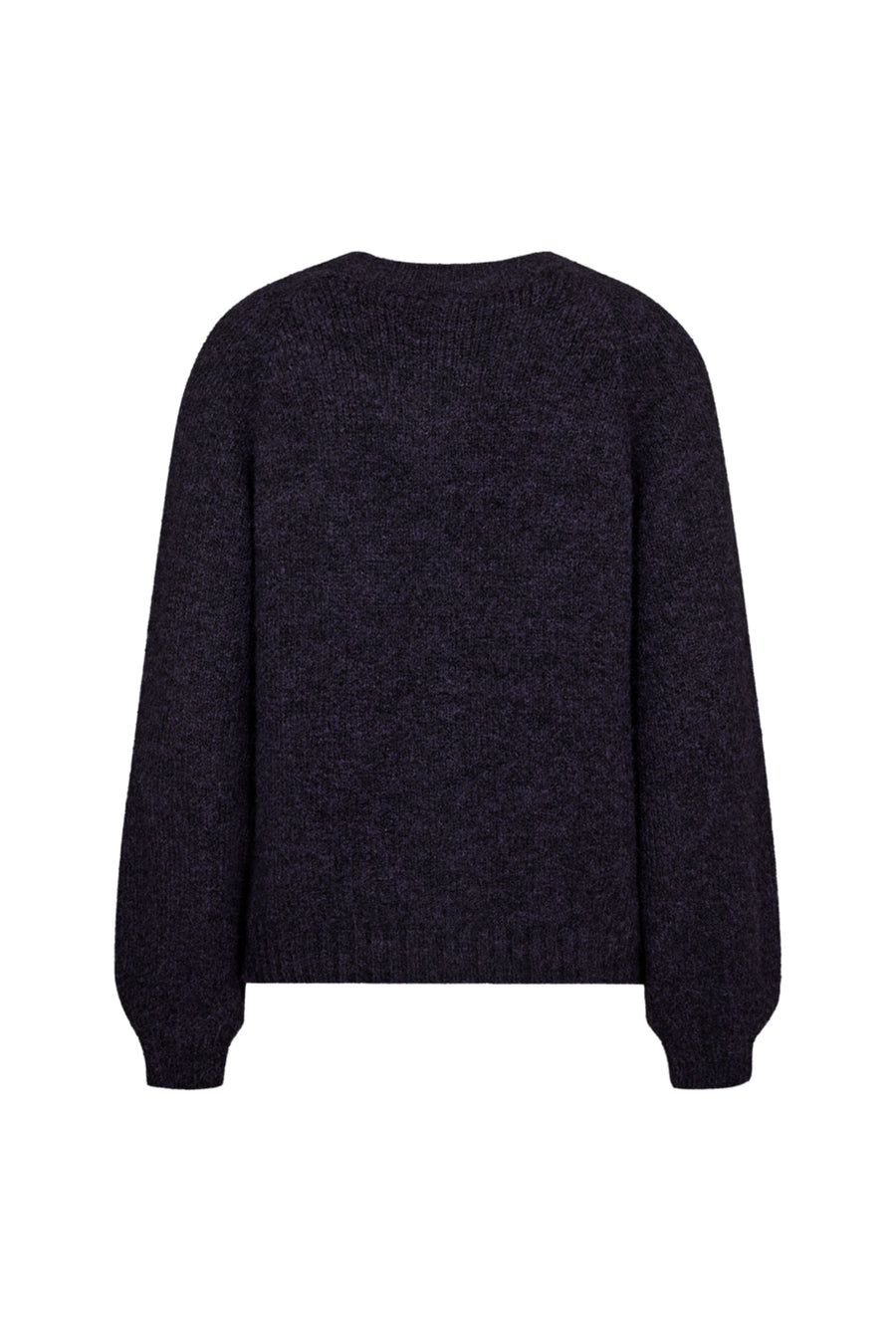 Fqlouisa Nightshade Melange Freequent vest, zachte gebreide stof met geribbelde details, casual en comfortabel voor dagelijks gebruik