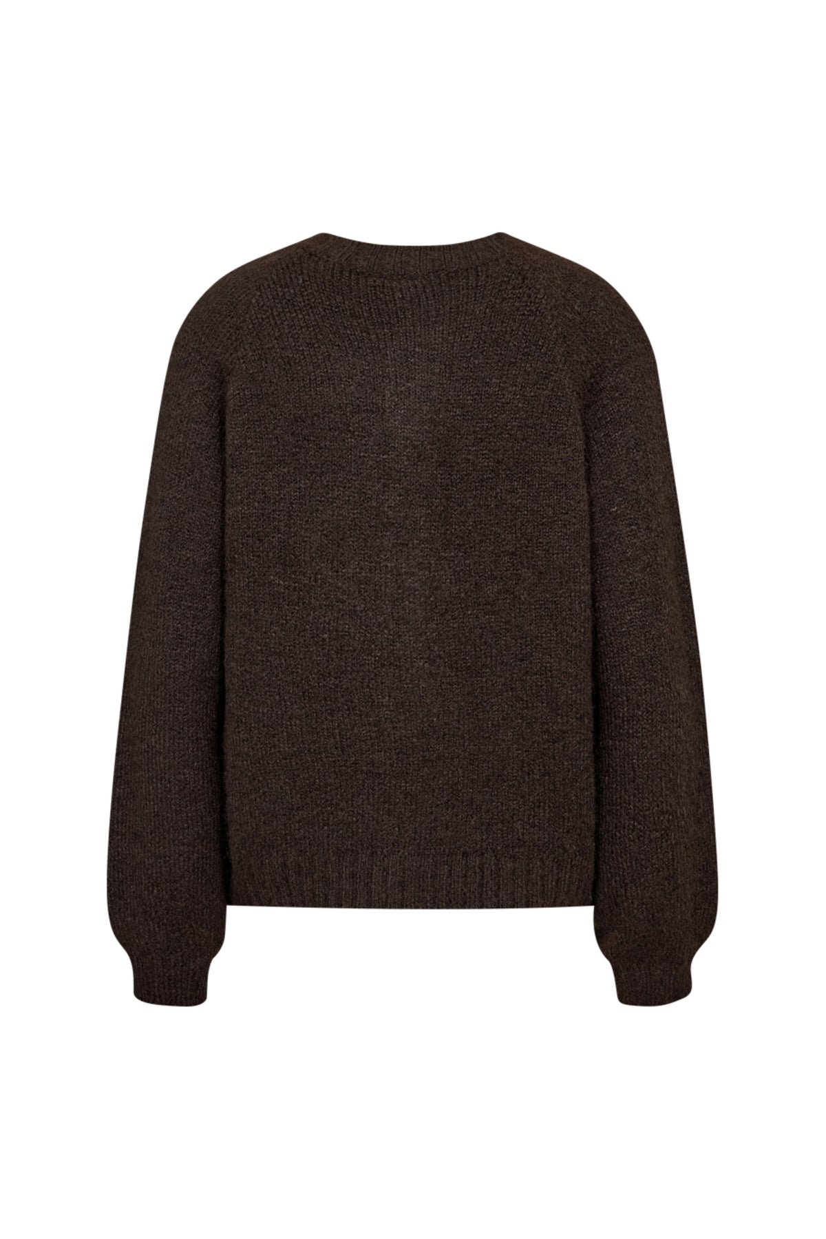 Vrijetijdsvest Fqlouisa Mole Melange van Freequent, getextureerd en comfortabel, gedragen door een model met lange mouwen en zachte stof.