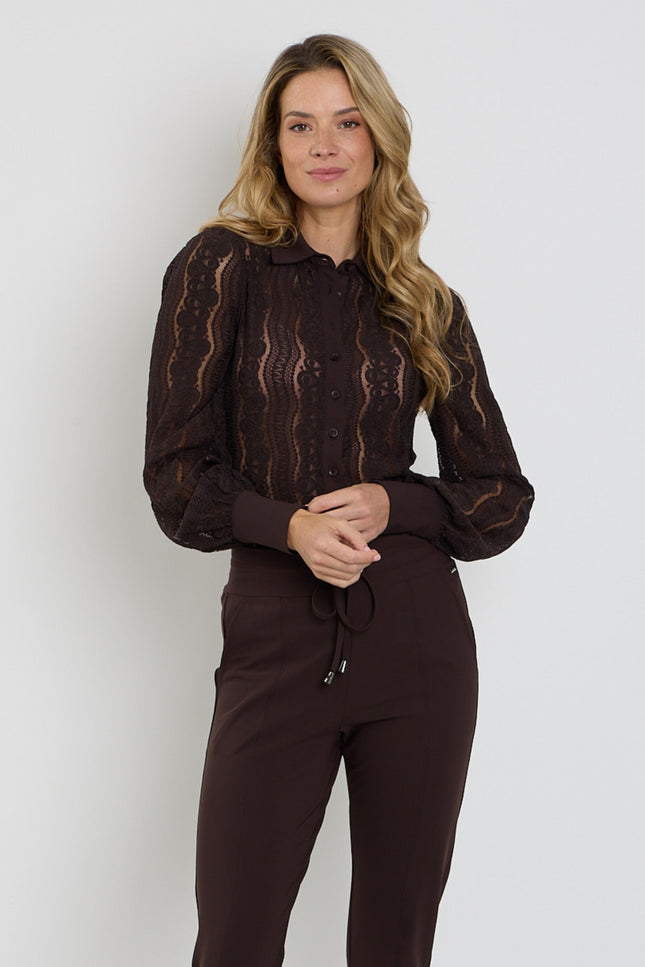 Travel Blouse Kant Espresso 202352