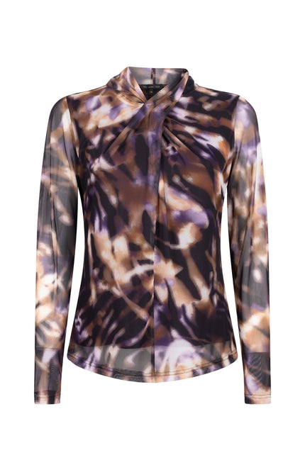 Top Winter Eclipse Print Purples C15-22-401