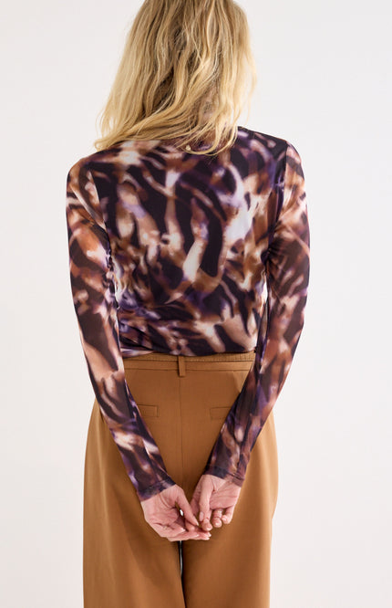 Top Winter Eclipse Print Purples C15-22-401