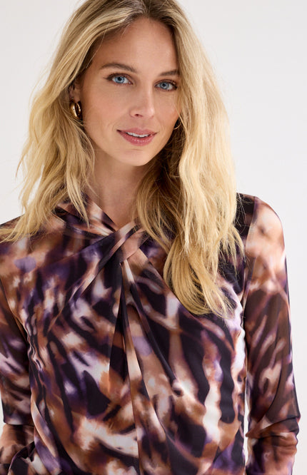 Top Winter Eclipse Print Purples C15-22-401