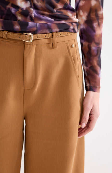 Broek Tailored Barrel Fit Cinnamon Melange C40-22-102