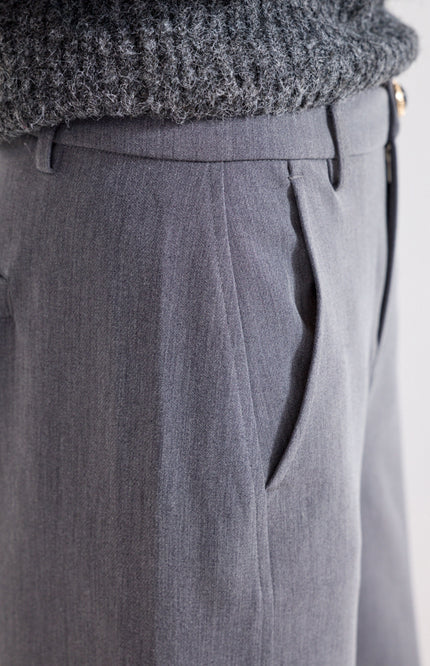Broek Tailored Barrel Fit Graphite Melange C40-22-102