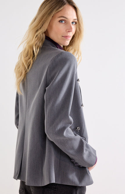 Blazer Embellished Graphite Melange C40-22-801