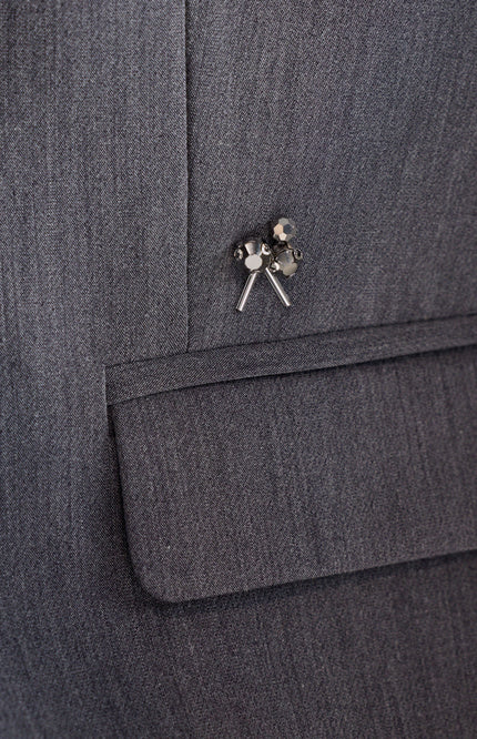 Blazer Embellished Graphite Melange C40-22-801