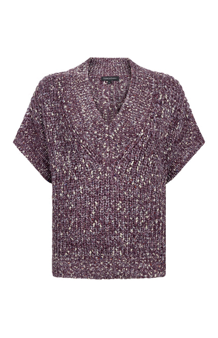 Trui Sleeveless V-Neck Deep Plum Y03-22-601