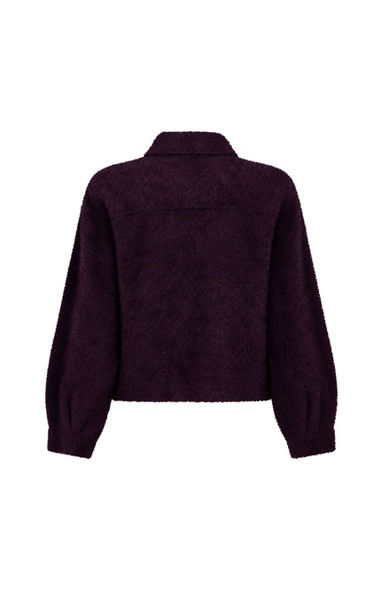 Vest Feather Yarn Aubergine Noir Q07-22-801