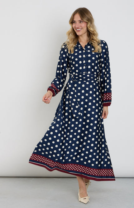Jurk Maxi Met Bolletjesprint D328L-P157