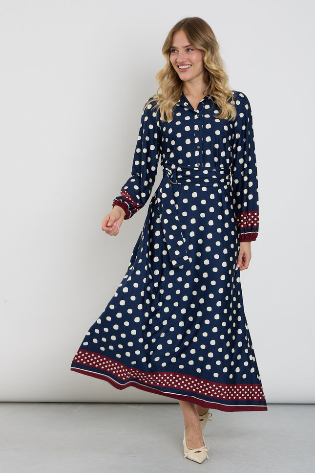 Jurk Maxi Met Bolletjesprint D328L-P157