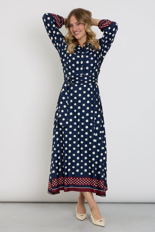 Jurk Maxi Met Bolletjesprint D328L-P157