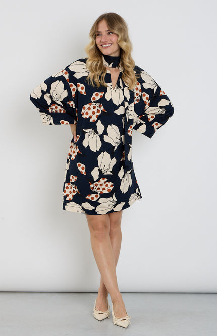 Jurk Sjaaltje Met Bloemenprint D302-P151