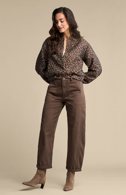 Broek Margot Fine Twill Mud SRB5045 L30