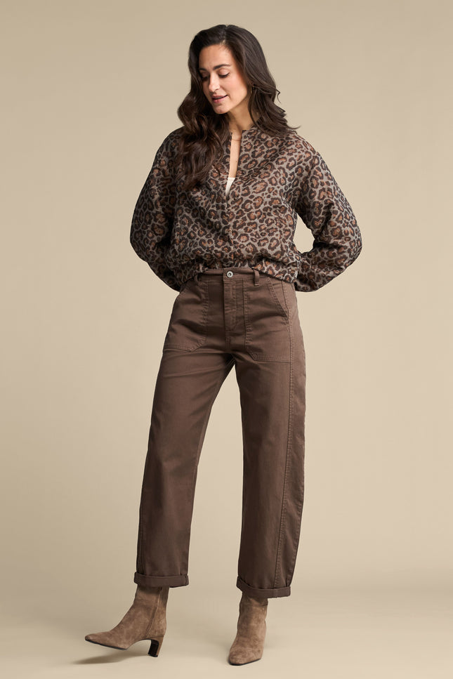 Broek Margot Fine Twill Mud SRB5045 L30