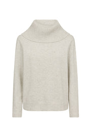 Zilveren trui van Freequent Fqglimpsy Moonbeam met een zachte, comfortabele pasvorm en subtiele details.