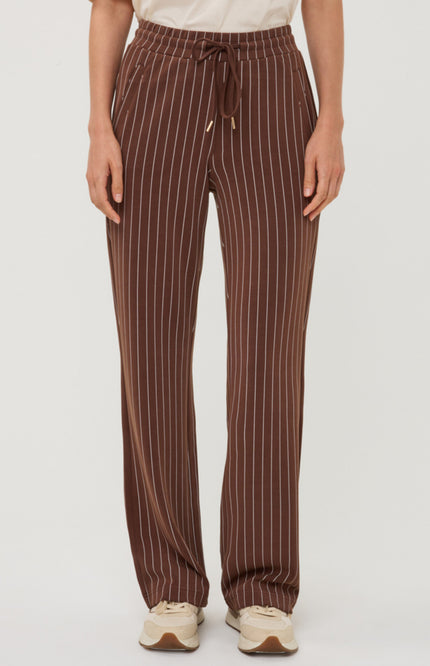 Broek Modal Striped Coffee W26.05702
