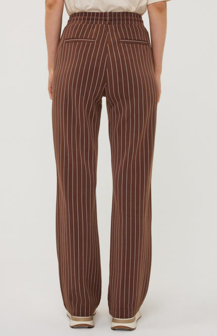 Broek Modal Striped Coffee W26.05702