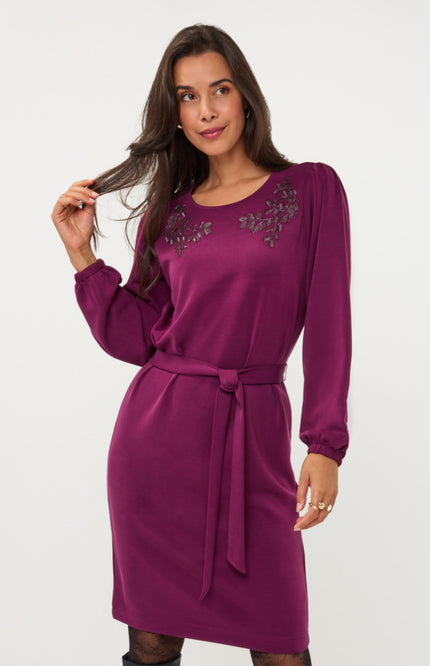 Jurk Embellishment Modal Beet W26.05704