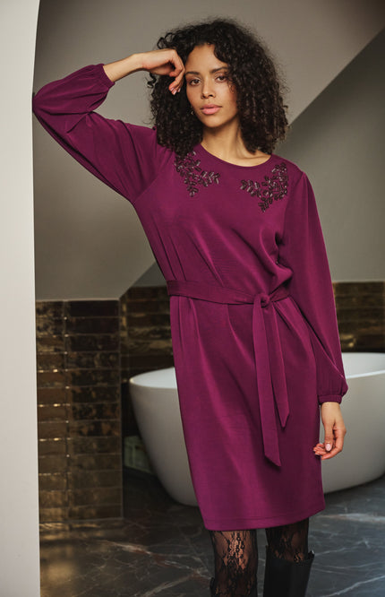 Jurk Embellishment Modal Beet W26.05704