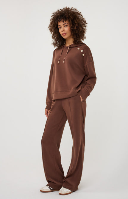 Trui Fancy Buttons Coffee W26.05706