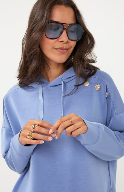 Trui Fancy Buttons Dark Sky Blue W26.05706