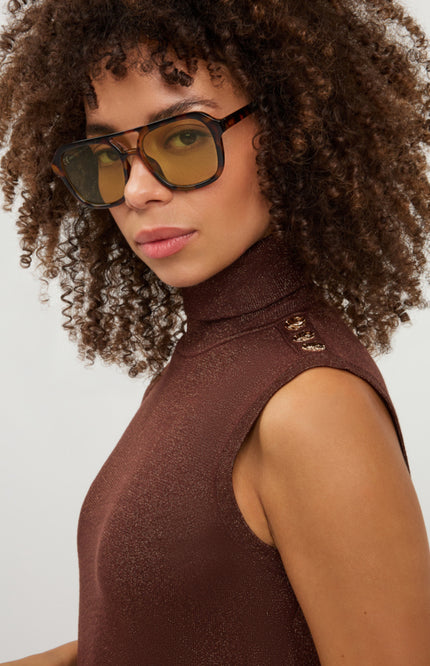 Trui Lurex Knit Coffee W26.07709
