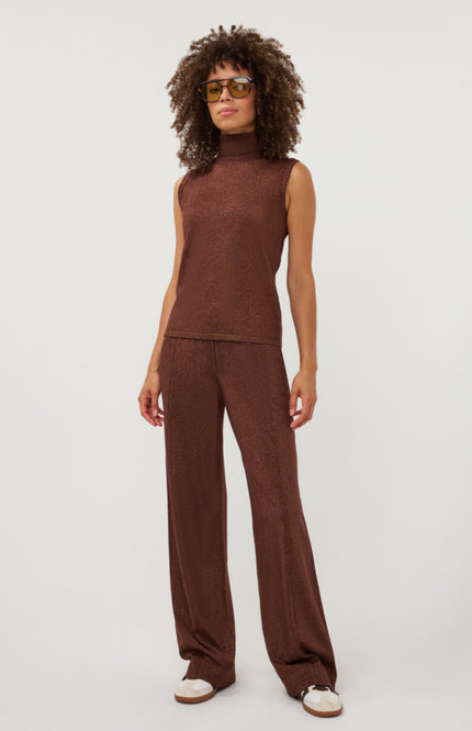 Broek Lurex Coffee W26.07710