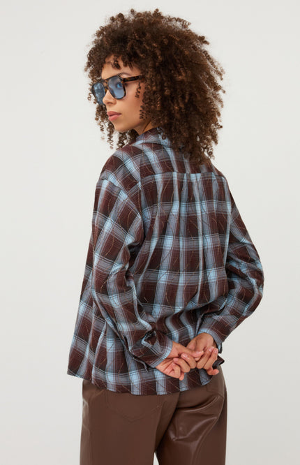 Blouse Check Strass Print W26.28723