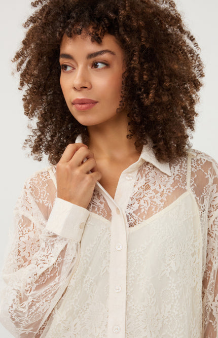 Blouse Oversized Lace Vanilla W26.28710