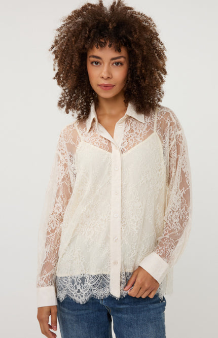 Blouse Oversized Lace Vanilla W26.28710