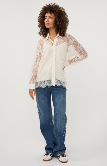 Blouse Oversized Lace Vanilla W26.28710
