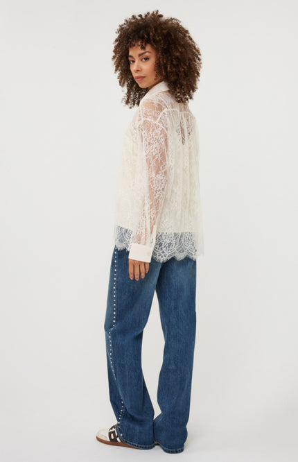 Blouse Oversized Lace Vanilla W26.28710