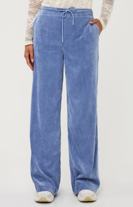 Broek Wide Leg Ribcord Dark Sky Blue W26.28705