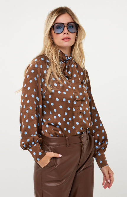 Blouse Scarf Polka Dot Print W26.10700