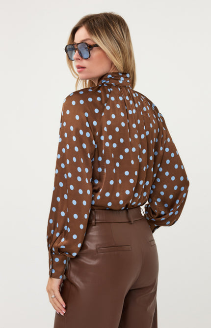 Blouse Scarf Polka Dot Print W26.10700